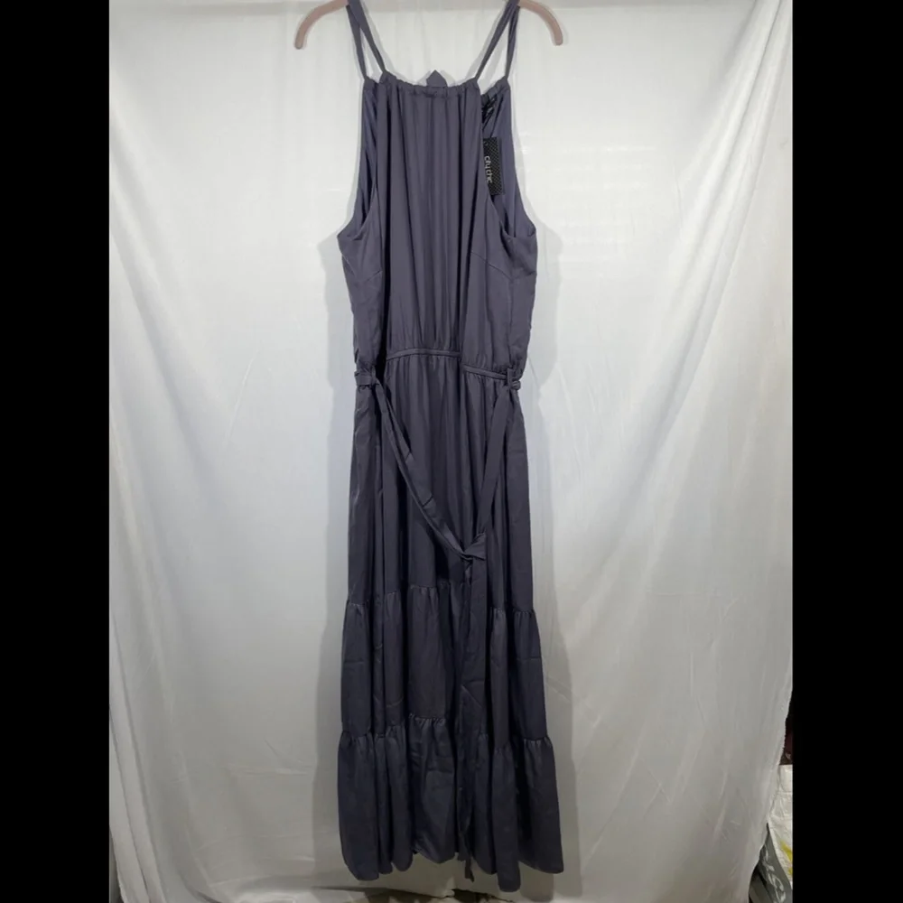 NWT $129 CITY CHIC‎ [ 18W M/18 ] Iconic Tiered Maxi Dress in Dusty lilac #S378 - Picture 7 of 12
